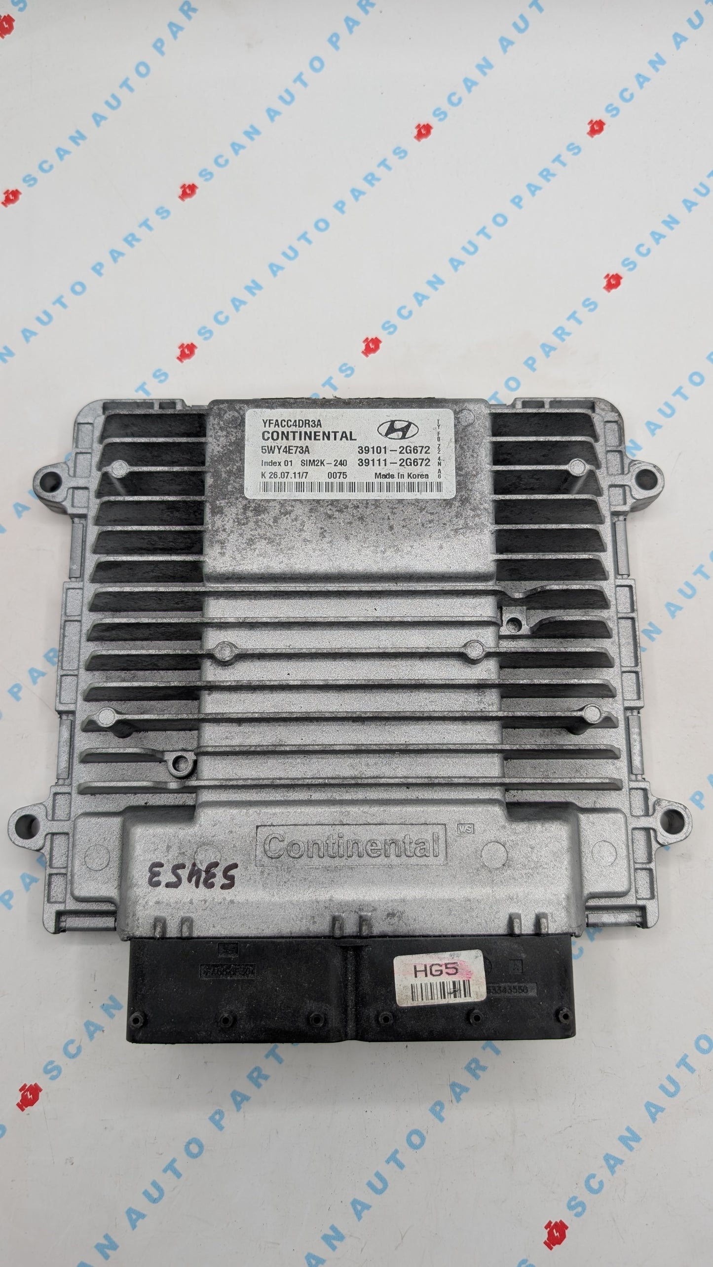 Used 2012 Hyundai Sonata Continental 39101-2G672 ECU SIM2K-240 / 5WY4E73A