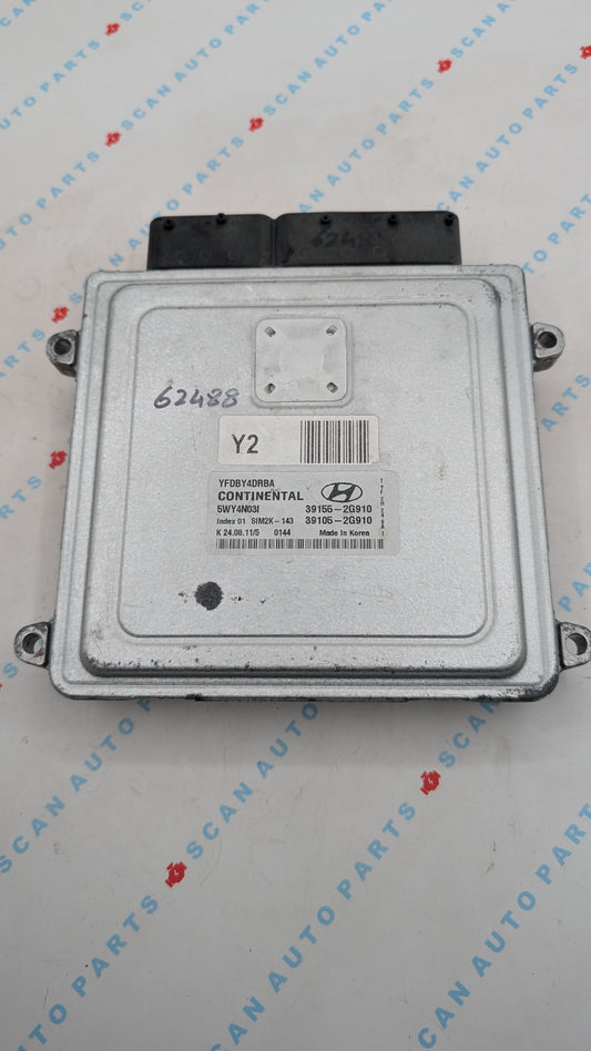Used 2011 Hyundai Sonata Continental 39155-2G910 ECU SIM2K-143 / 5WY4N03I