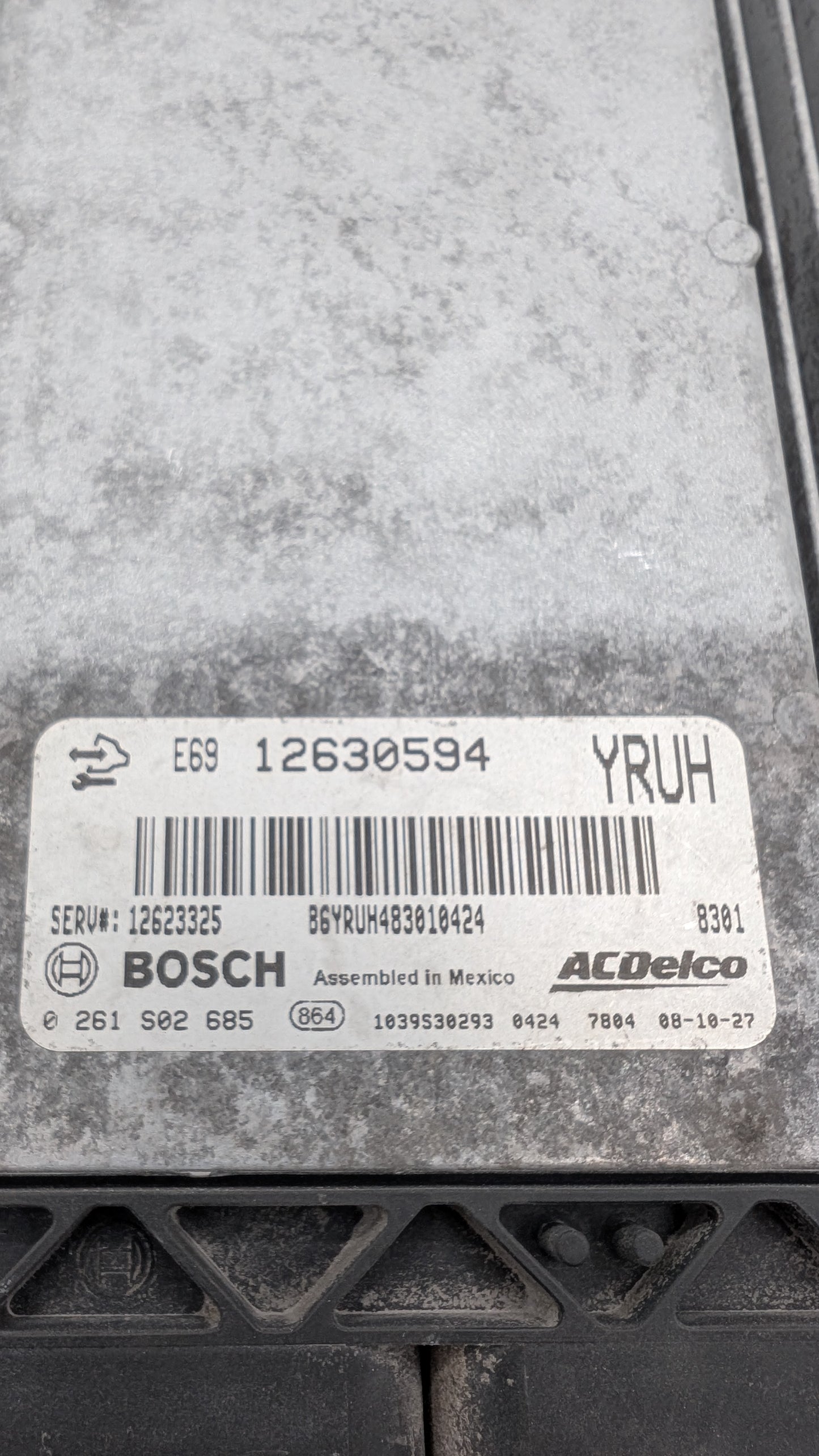 Used 2009 Chevrolet Traverse 3.6L Bosch E69 12630594 ECU 0261S02685