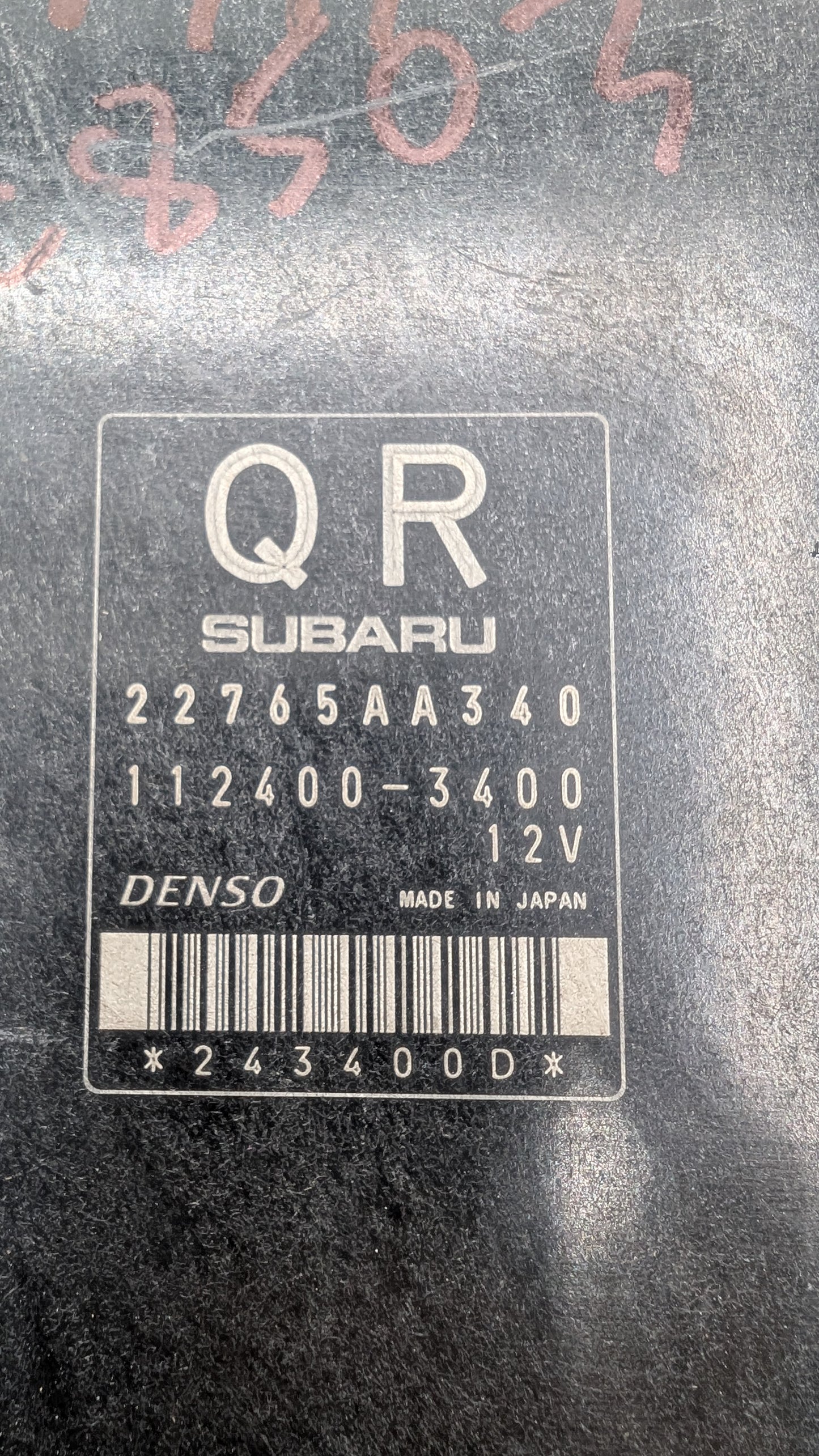Used 2010 Subaru Forester Denso 22765AA340 ECU 112400-3400