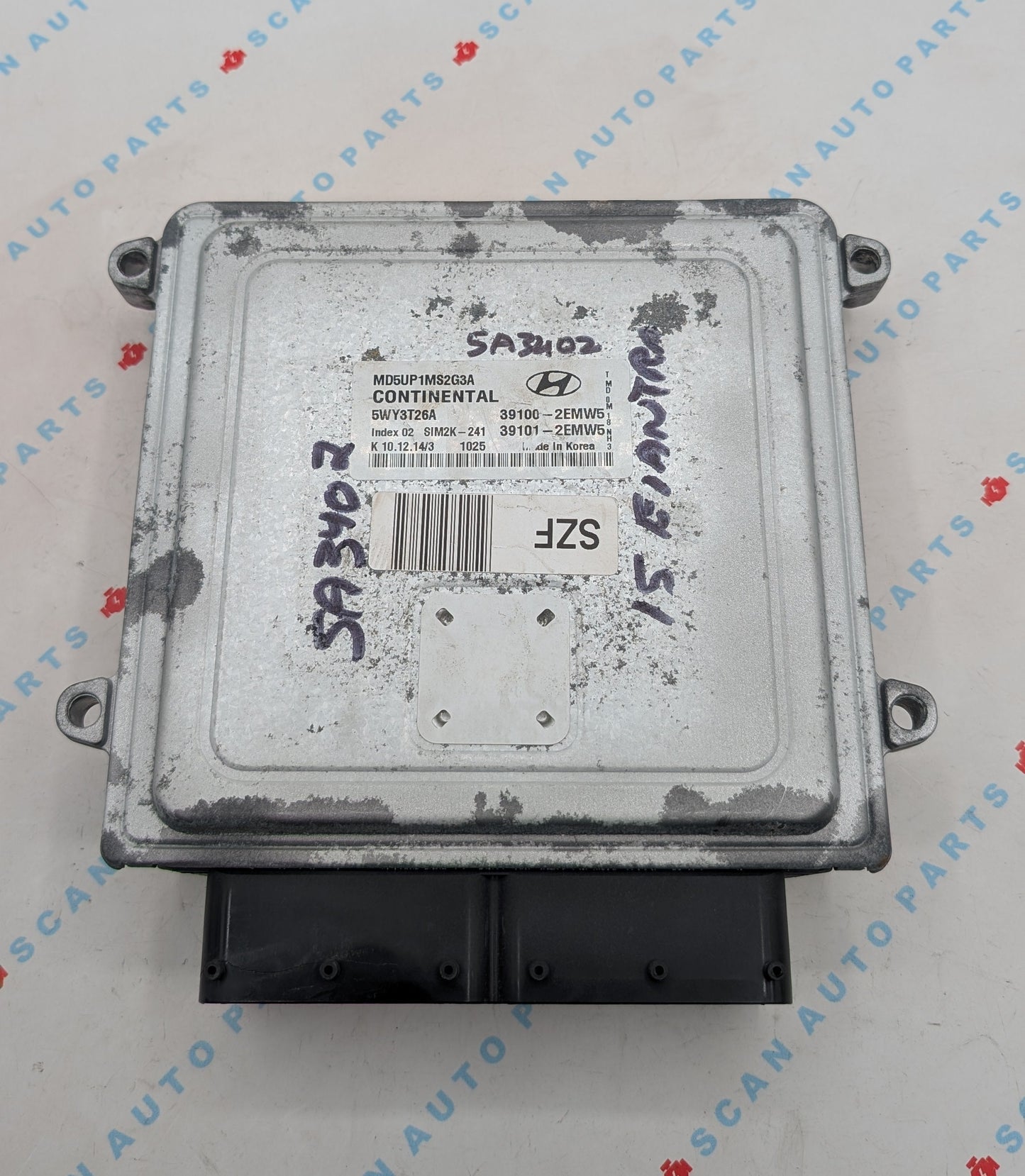 Used 2015 Hyundai Elantra Continental 39100-2EMW5 ECU SIM2K-241 / 5WY3T26A