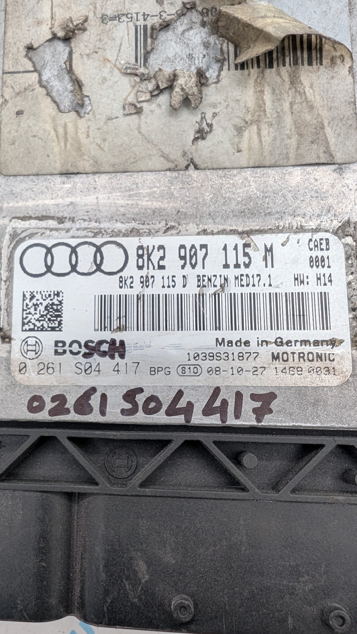 Used 2010 Audi A5 Bosch 8K2907115M ECU 0261S04417 / MED17.1