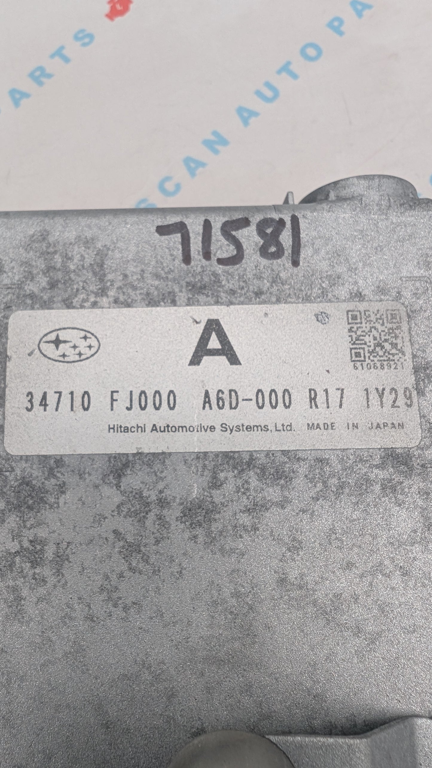 Used 2012 Subaru Impreza Hitachi  Power Steering Control Module 34710 FJ000 A6D-000 R17