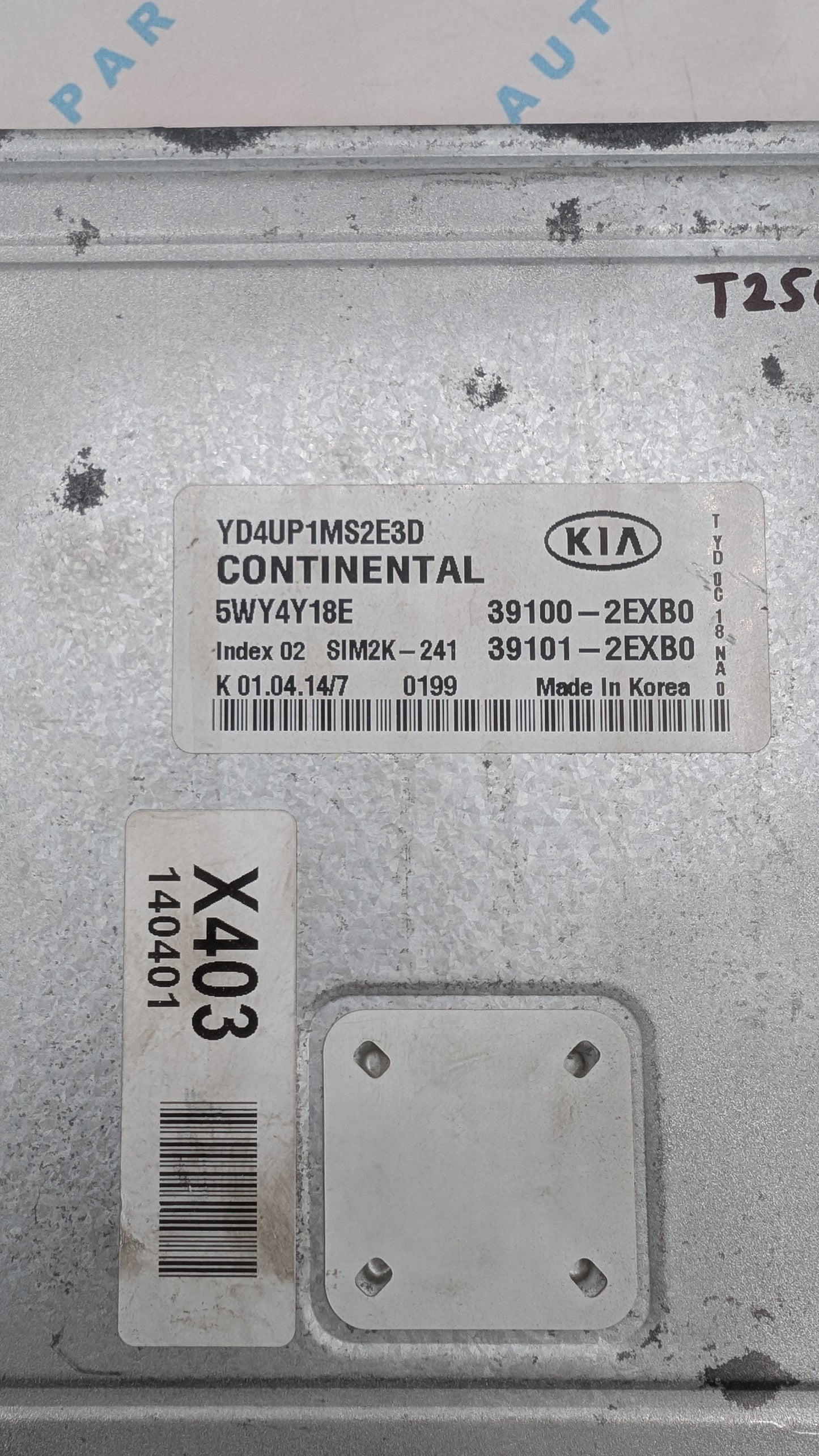 Used 2014 Kia Forte Continental 39100-2EXB0 ECU SIM2K-241 / 5WY4Y18E