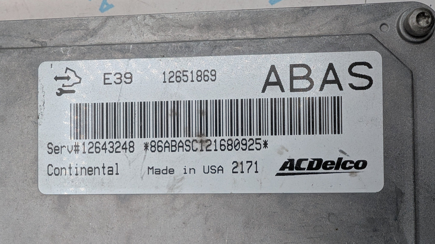 Used 2012 Buick Regal ACDelco E39 12651869 ECU 12643248