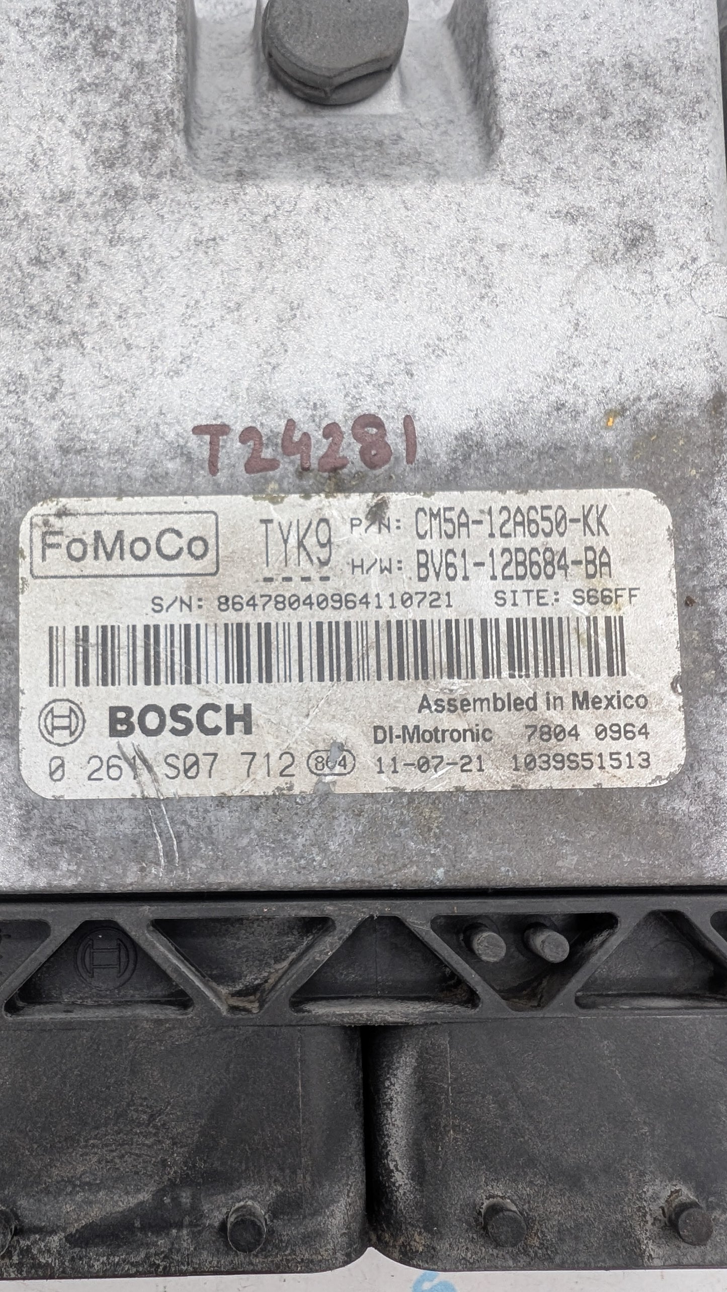 Used 2012 Ford Focus Bosch CM5A-12A650-KK ECU 0261S07712