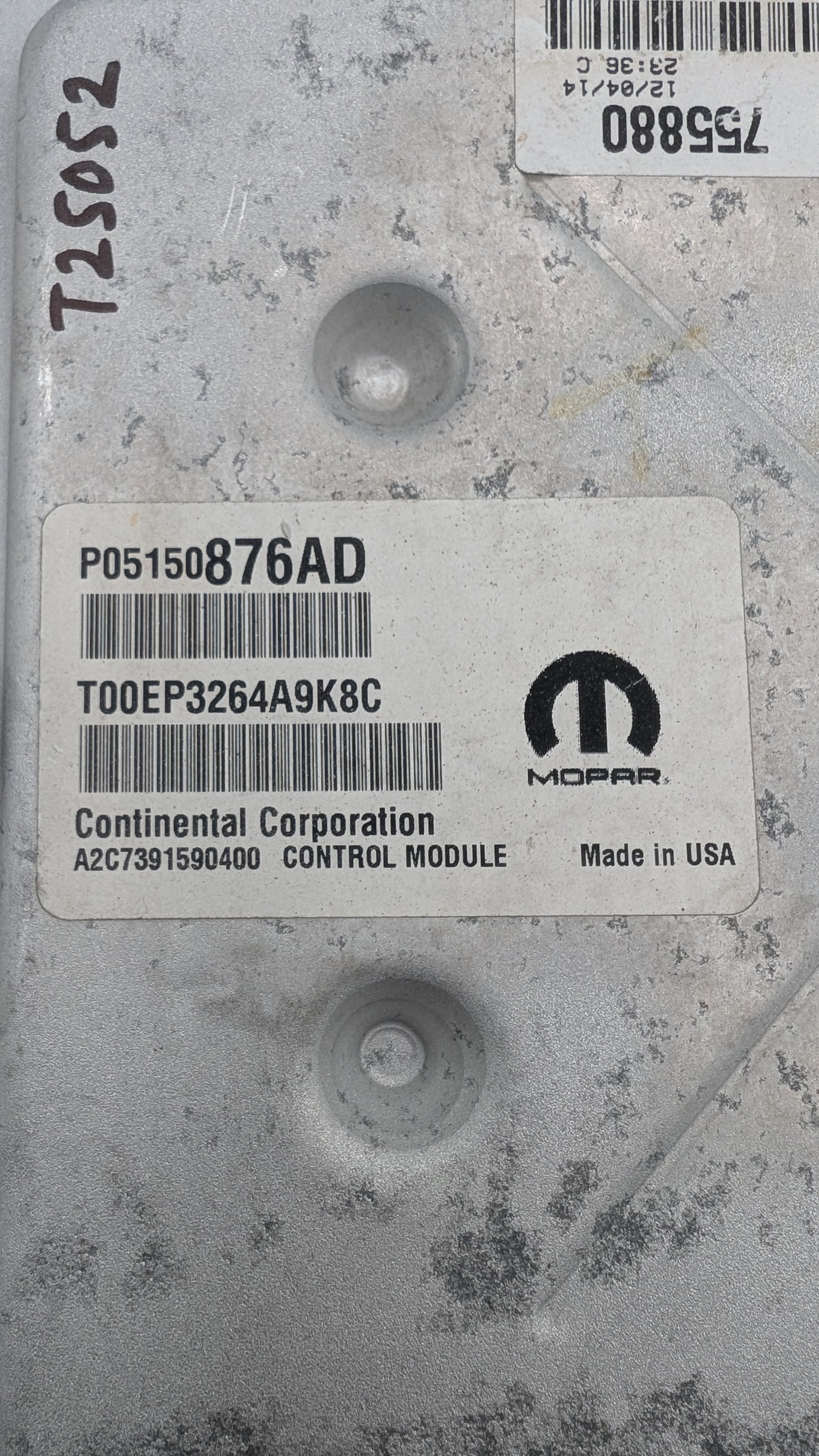 Used 2015 Dodge Caravan Continental P68240676AD ECU P05150876AD